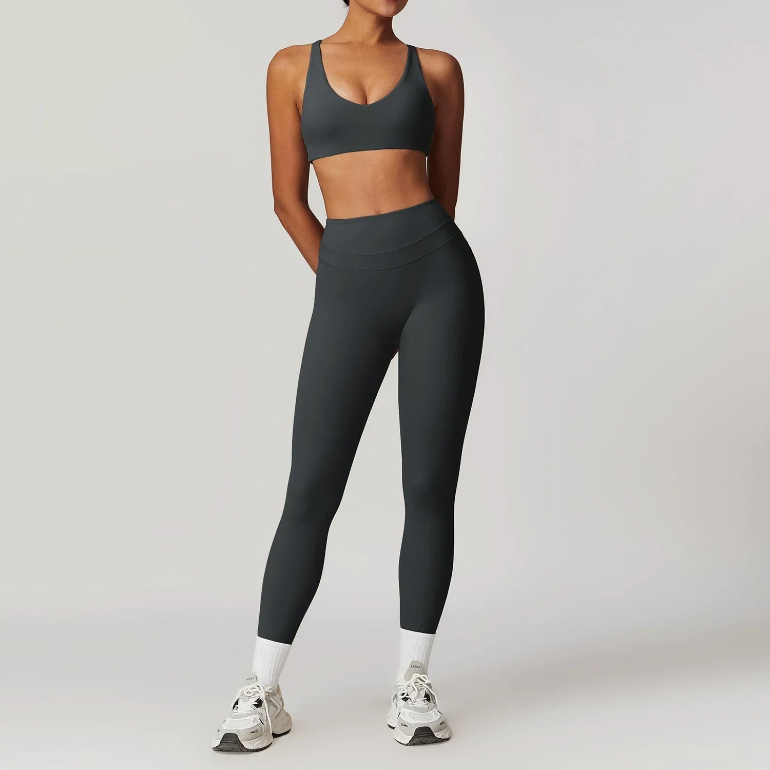 Ropa deportiva de 2 piezas para mujer, conjunto de Yoga, ropa de gimnasio, ropa deportiva, trajes de Yoga, conjunto de Fitness, chándales, Sujetador deportivo, mallas de cintura alta para gimnasio