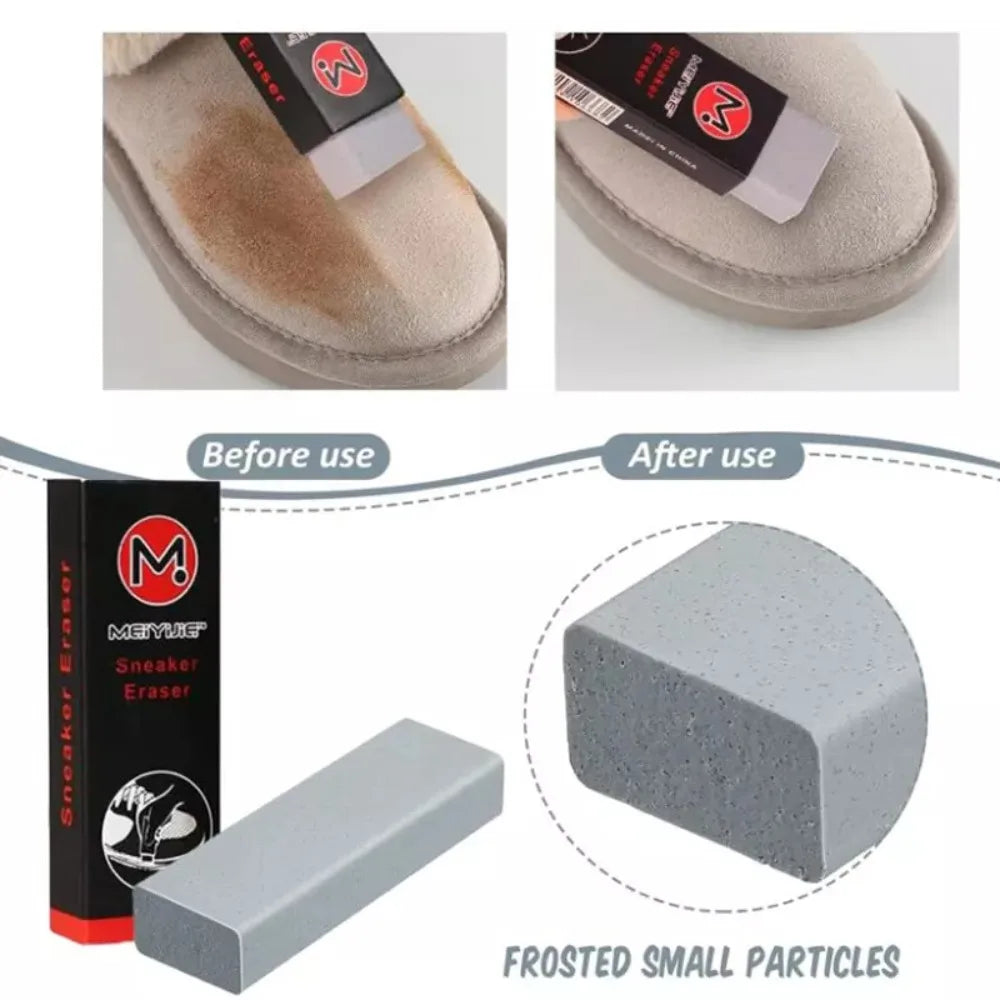 4 unids/set herramienta de limpieza eliminación de manchas Kit de cepillo de gamuza con borrador uso doméstico cepillos de nobuk Kit botas paño de limpieza para zapatos