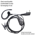 Auriculares con gancho para la oreja para walkie talkie BF760 BF996, micrófono con cable con enchufe K, auriculares de Radioaficionado bidireccional