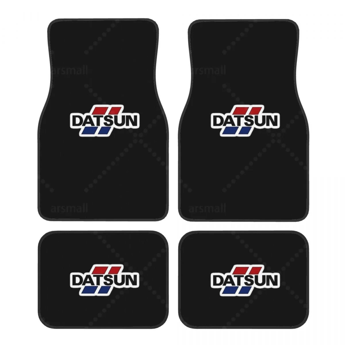 Datsun Alfombrillas de Coche Alfombras Antideslizantes Alfombras Delanteras y Traseras Alfombrillas de Coche Juego de 4 Piezas Accesorios de Decoración para Auto