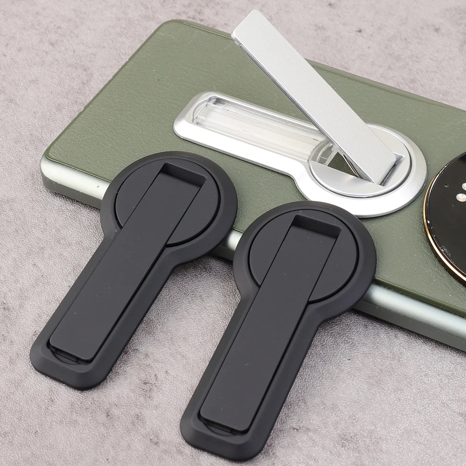 Soporte autoadhesivo portátil para teléfono móvil, soporte plegable ultrafino para teléfono de escritorio, soporte para IPhone, Samsung, Xiaomi