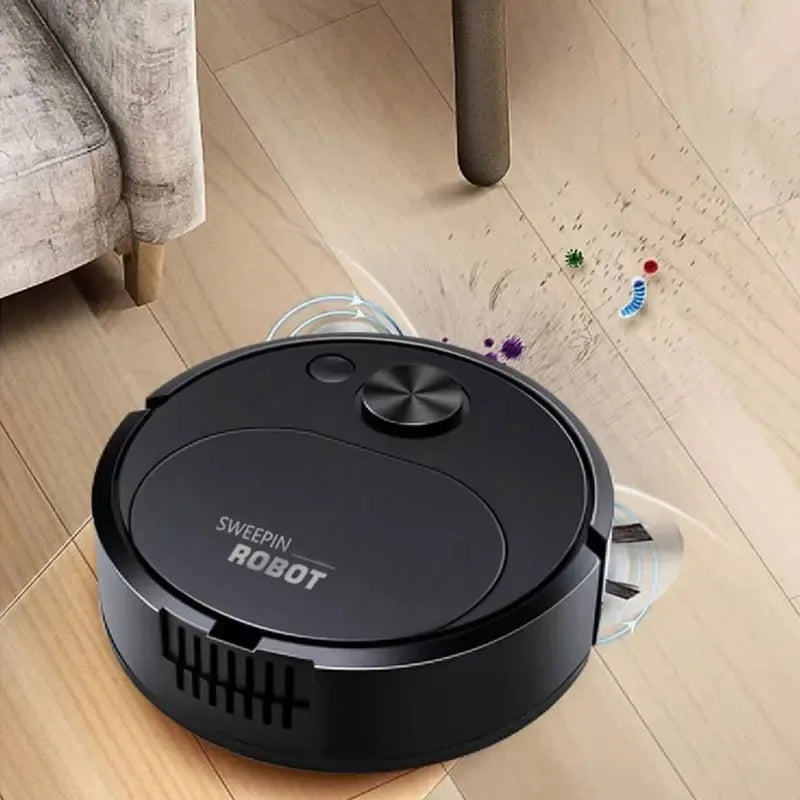 Aspiradora eléctrica automática para suelos 3 en 1, 1500Pa, fregona, recargable por USB, inalámbrica, para uso doméstico y de oficina