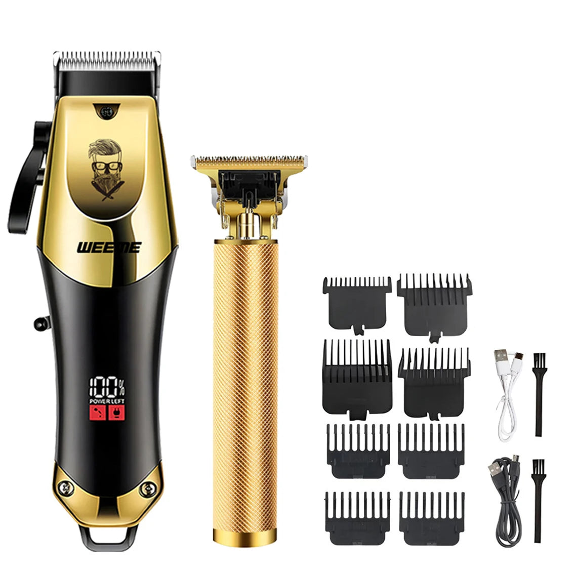 Cortadora de Pelo Vintage Inalámbrica, Máquina de Cortar Pelo Eléctrica Recargable con Kit de Recortador de Vello Nasal, Regalo para Novio