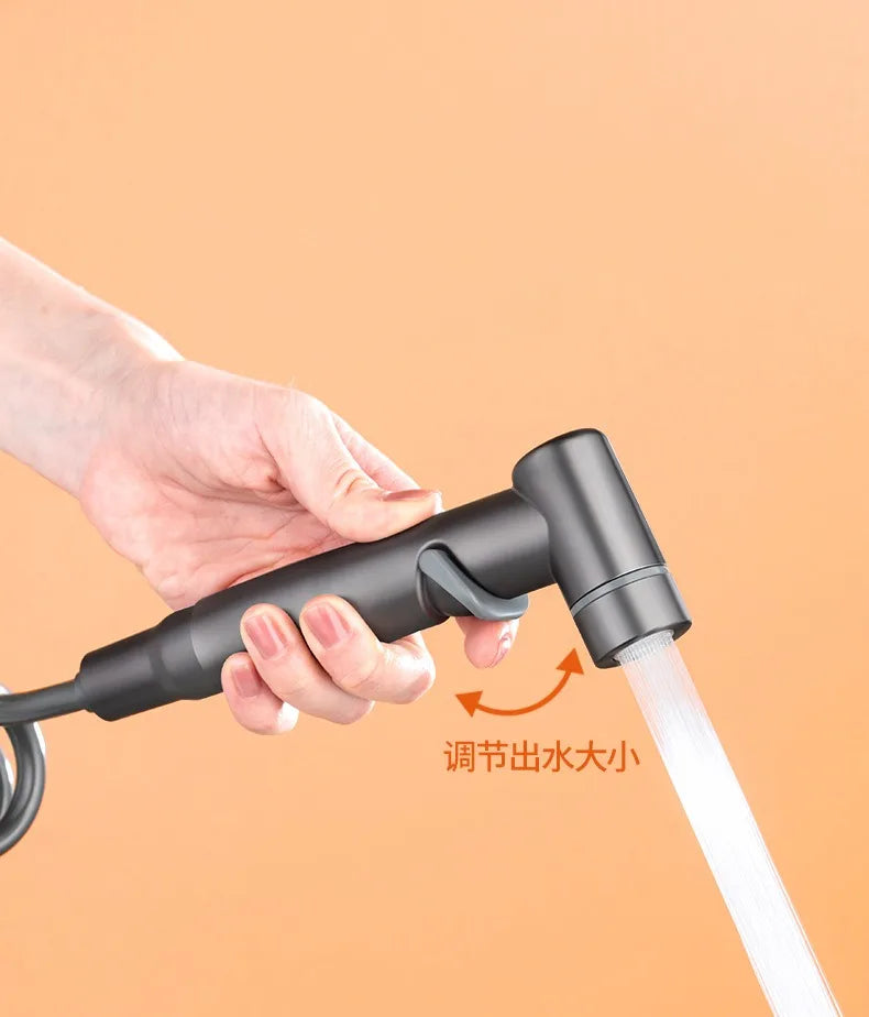 Juego de rociador de bidé para baño, rociador de bidé de mano, válvula de ángulo de salida doble, accesorios de baño