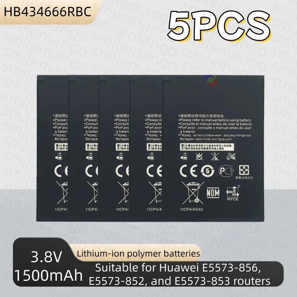 Batería HB434666RBC de alta capacidad de 1500mAh para enrutador Huawei E5573 E5573S E5573s-32 E5573S-320 E5573s-606 -806
