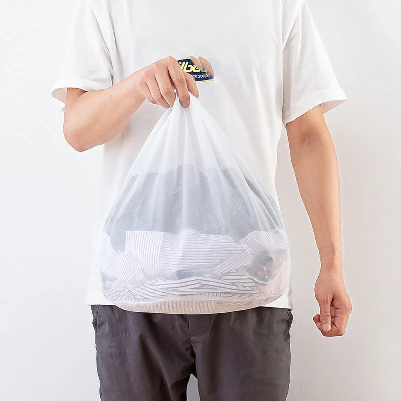 Bolsa de lavandería de gran tamaño, organizador de malla, red, sujetador sucio, calcetines, ropa interior, almacenamiento de zapatos, cubierta para lavadora de ropa