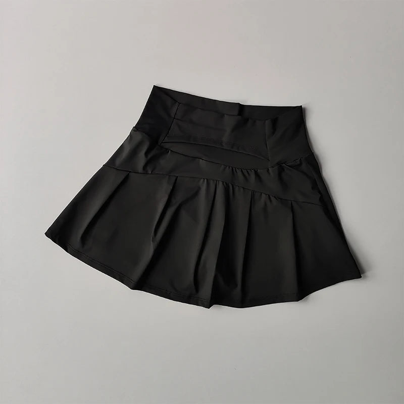 Falda corta deportiva de cintura alta para mujer, faldas deportivas de secado rápido para Fitness, Yoga, correr, tenis, Golf