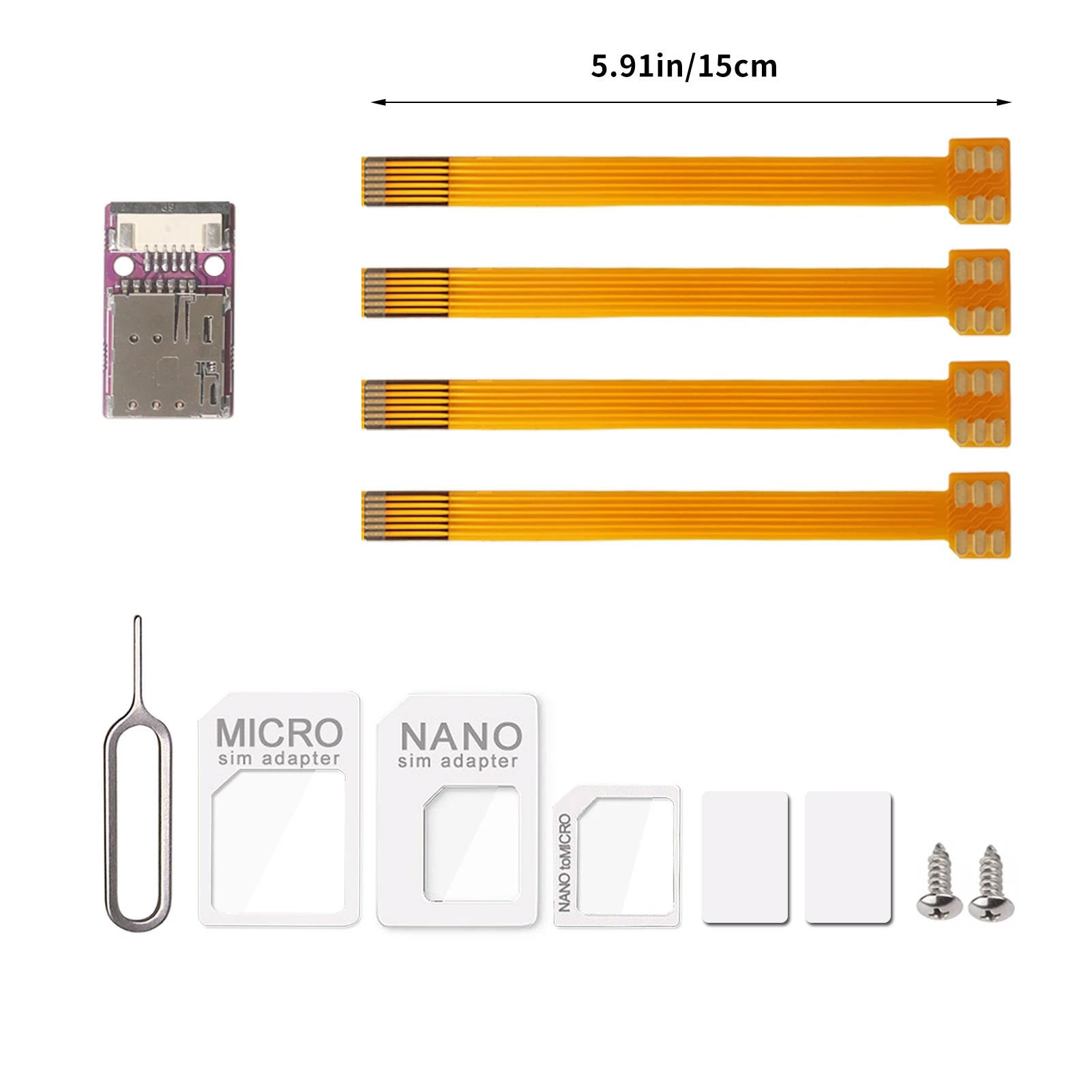 Herramienta de activación de tarjeta IC de teléfono móvil TPC, convertidor de expulsión de tarjeta Nano SIM, adaptador de expansión de tarjeta Nano SIM FPC, Cable flexible de 15cm