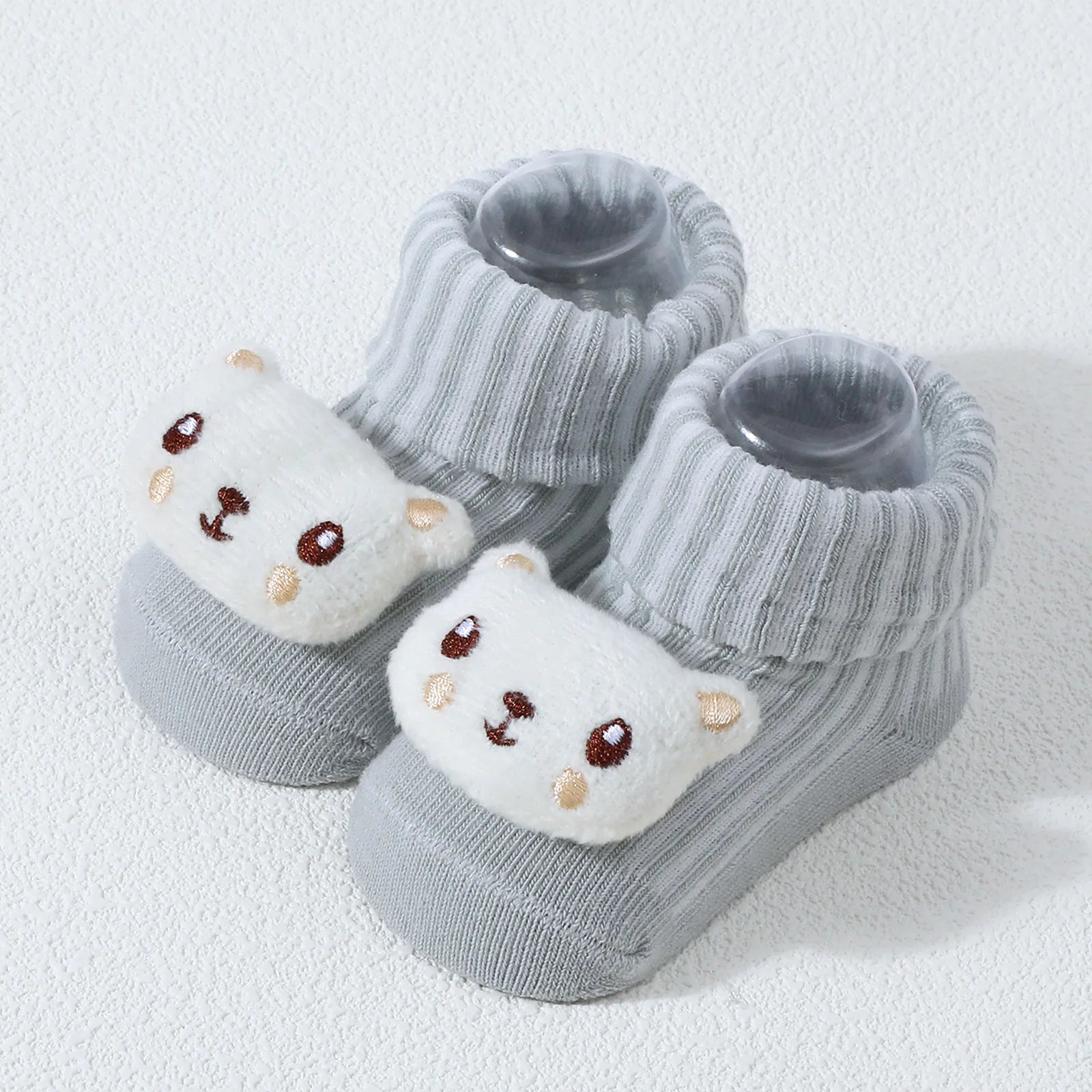 Calcetines bonitos de dibujos animados de oso, León, Panda, calcetines de bebé para niños y niñas, calcetines de tubo sólidos de algodón suave para recién nacidos, calcetines para niños