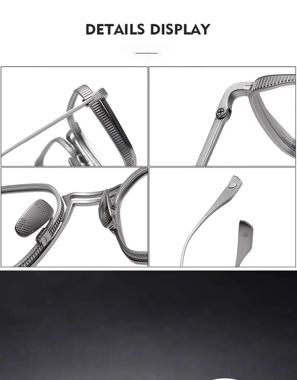 Gafas KLASSNUM para hombre, monturas ópticas de Metal cuadradas Vintage con lentes transparentes para hombre, gafas con lentes de luz azul, diseño de lujo