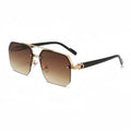 VBCX Gafas de sol de lujo a la moda para hombres y mujeres, gafas de sol retro para exteriores con protección UV400, gafas de sol unisex en 8 colores, gafas clásicas de medio marco