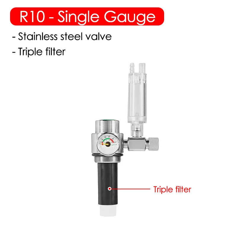 Generador de CO2 para acuario, botella de acero inoxidable de alta presión, cilindro de Gas, accesorios para acuario, 2L/1L