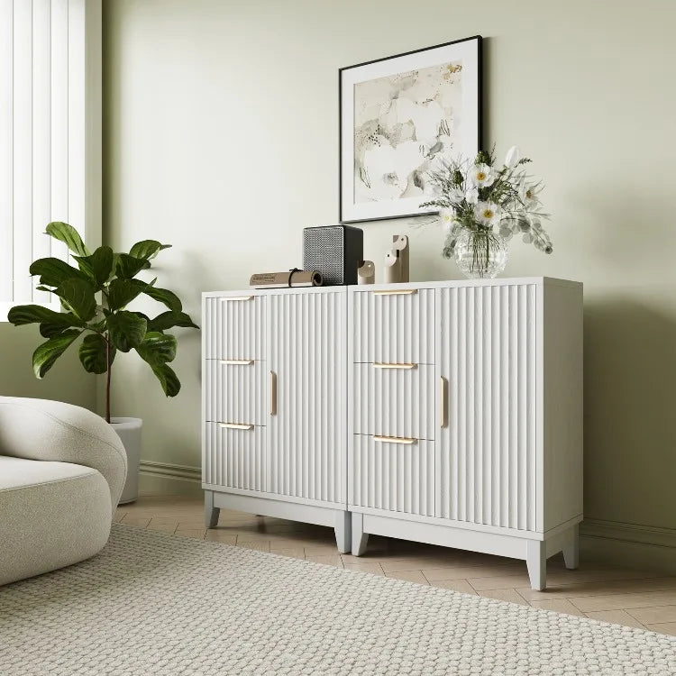 Organizador lateral de madera con 3 cajones y una puerta, con patas elevadas, para almacenamiento en el suelo, ideal para baño, ducha, dormitorio o armario del hogar.