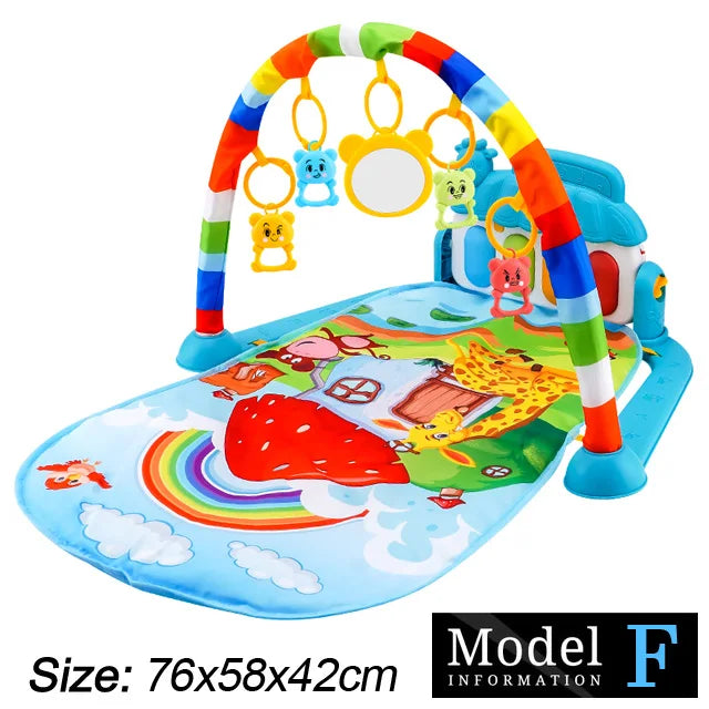 Soporte de Fitness para bebé, juego de música, juguetes de actividades de gimnasio, manta para gatear de Piano para recién nacido, almohadilla de juego de Pedal, regalos de educación temprana de 0 a 36 meses