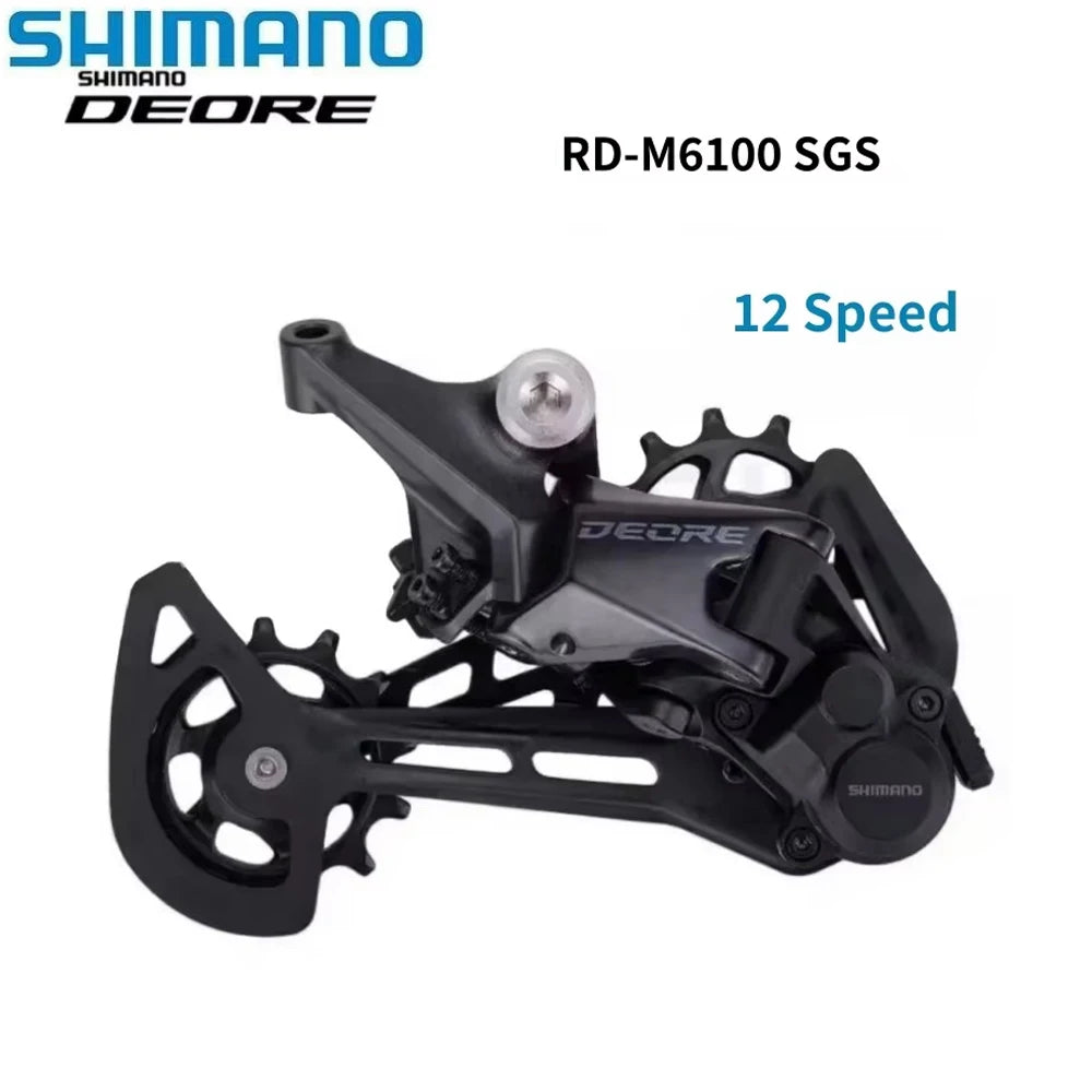 SHIMANO DEORE M6100 desviador trasero 12 velocidades MTB para bicicleta de montaña RD-M6100-SGS piezas de conducción accesorios de bicicleta originales