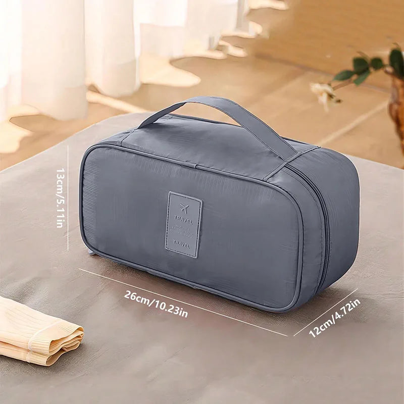 SNUGUG Bolsa de almacenamiento de ropa interior portátil, organizador ligero a prueba de polvo, contenedor de viaje multifuncional, bolsa de almacenamiento de sujetador