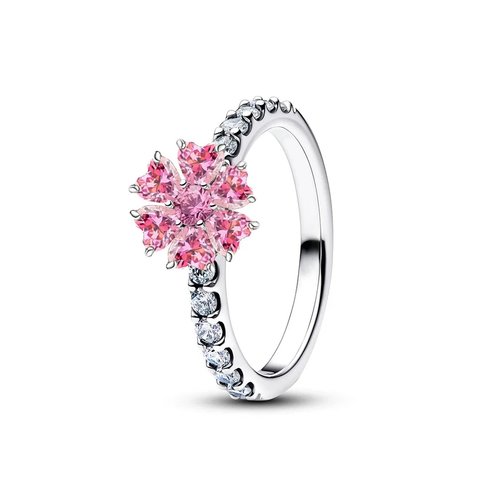 2024 nuevo anillo de plata 925 anillo de lazo brillante de circón anillo de boda de dedo Original S925 DIY regalo de joyería fina para mujer