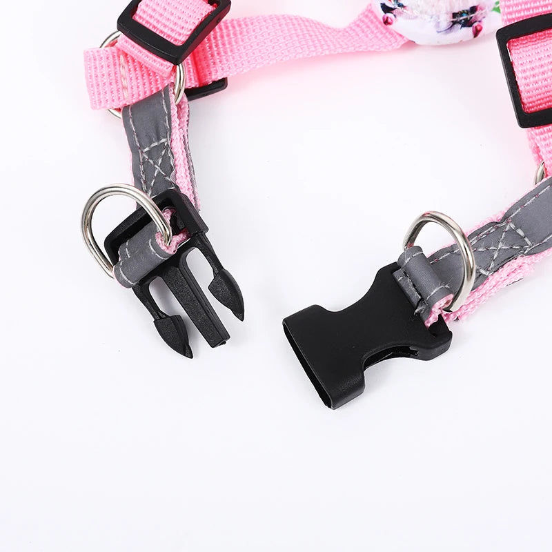 Conjunto de correa de arnés ajustable para perro, chaleco de Bulldog Francés, correa reflectante para cachorro y gato