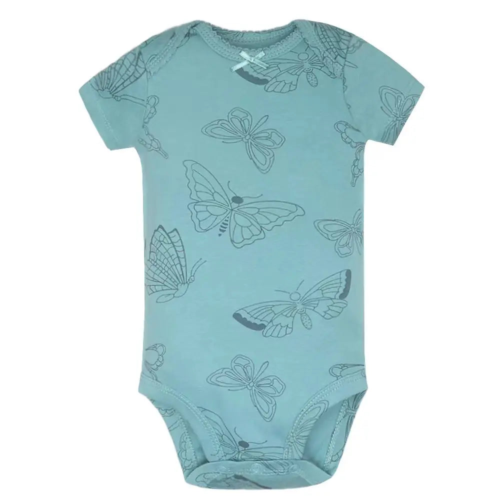 5 unids/lote de monos para bebé, ropa de verano, moda de algodón con estampado Floral, ropa para bebé recién nacido, niña y niño, mono bonito, trajes infantiles