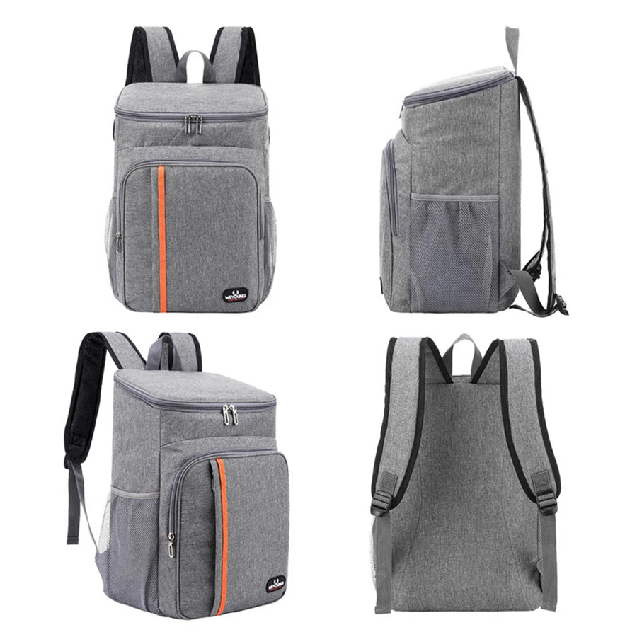 Bolsa de almuerzo térmica portátil de 18L, caja de comida duradera, resistente al agua, funda con aislamiento de hielo, mochilas para cena Oxford para acampar, Icebox