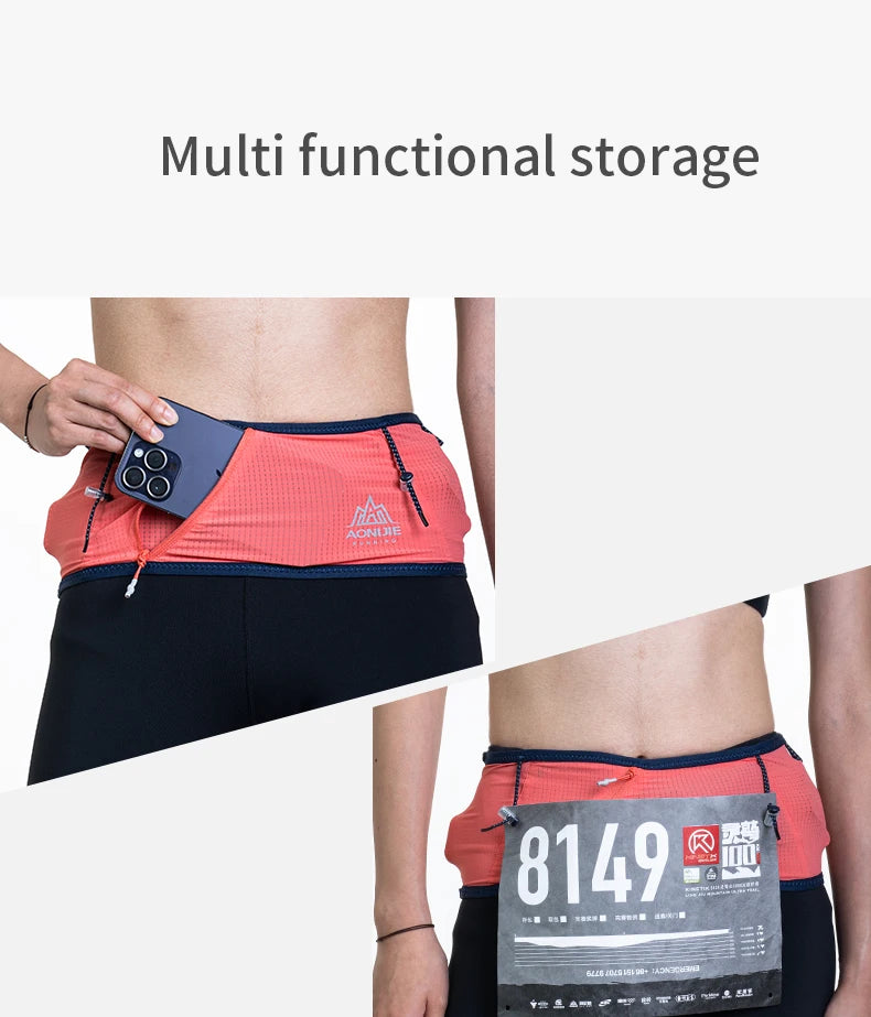 AONIJIE W8101 cinturón de hidratación para correr riñonera bolsa de dinero de viaje Trail Marathon gimnasio entrenamiento Fitness soporte para teléfono móvil