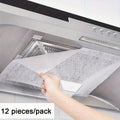 12 Uds capó desechable filtro de aceite papel no tejido capó Extractor ventilador filtro cocina capó grasa Anti aceite algodón