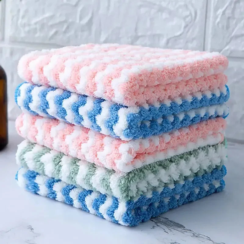 Paños de vellón de Coral para cocina, superabsorbentes trapos de limpieza, almohadillas para fregar ventanas de vidrio, toalla de limpieza, 50 o 1 piezas