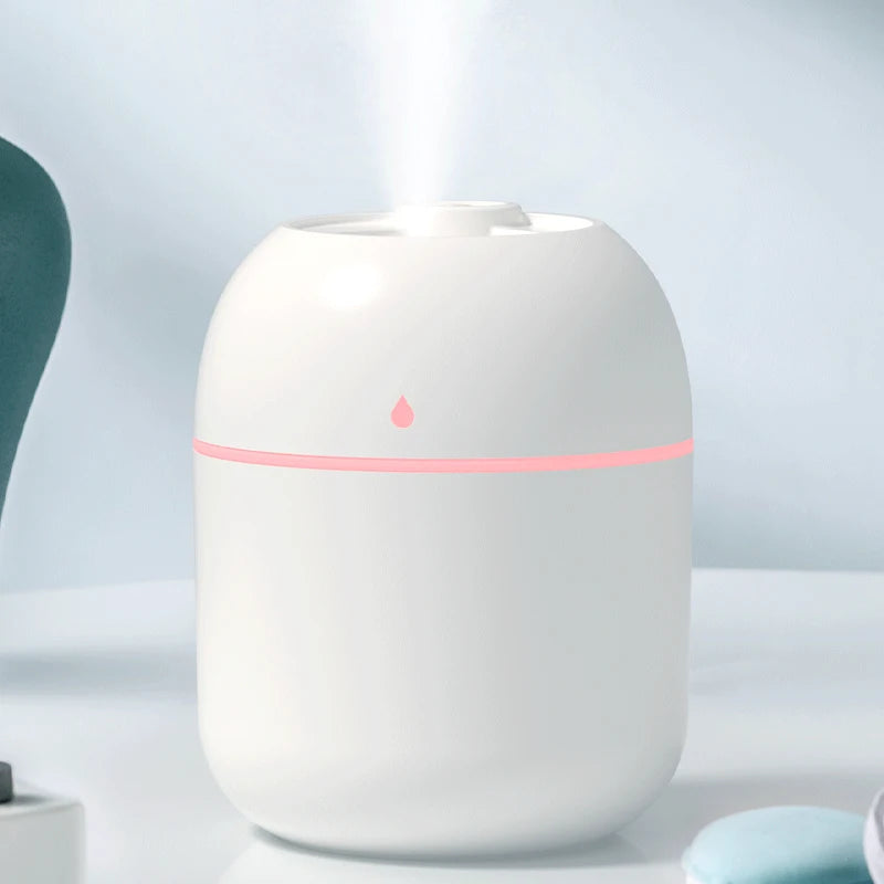 Mini Humidificador de Aire USB Portátil, Humidificador de Atomización Silencioso para Interiores, Hogar y Oficina