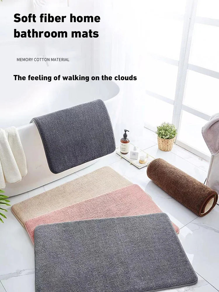 Alfombra de Piso Súper Absorbente, Alfombra de Baño Súper Absorbente, Alfombra de Baño Antideslizante de Terciopelo Coral, Alfombra de Puerta, Alfombra Antideslizante para Baño