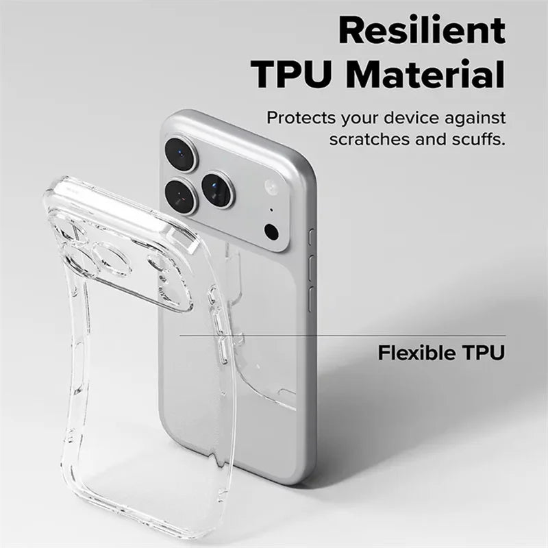 Fundas de teléfono transparentes ultrafinas de TPU para iPhone 17 16 15 14 13 12 11 Pro Max Plus 17 Air 16E XR XS Max cubierta de silicona transparente