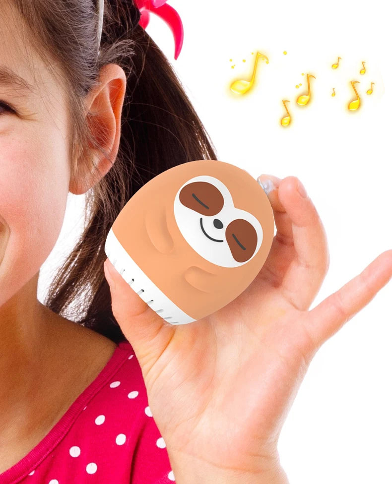 Mini máquina de ruido blanco de conejo bonito, luz LED nocturna, 20 música calmante para bebés, ayuda para dormir, lámpara de palmas de silicona para niños y niños