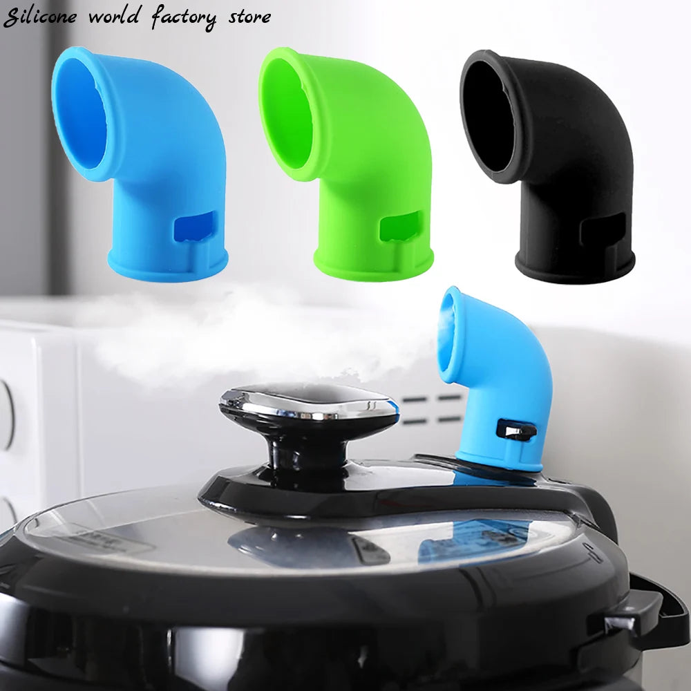 Olla a presión de silicona mundial, desviador de vapor, accesorios de válvula de liberación, olla instantánea de cocina giratoria 360, tubo de liberación de silicona