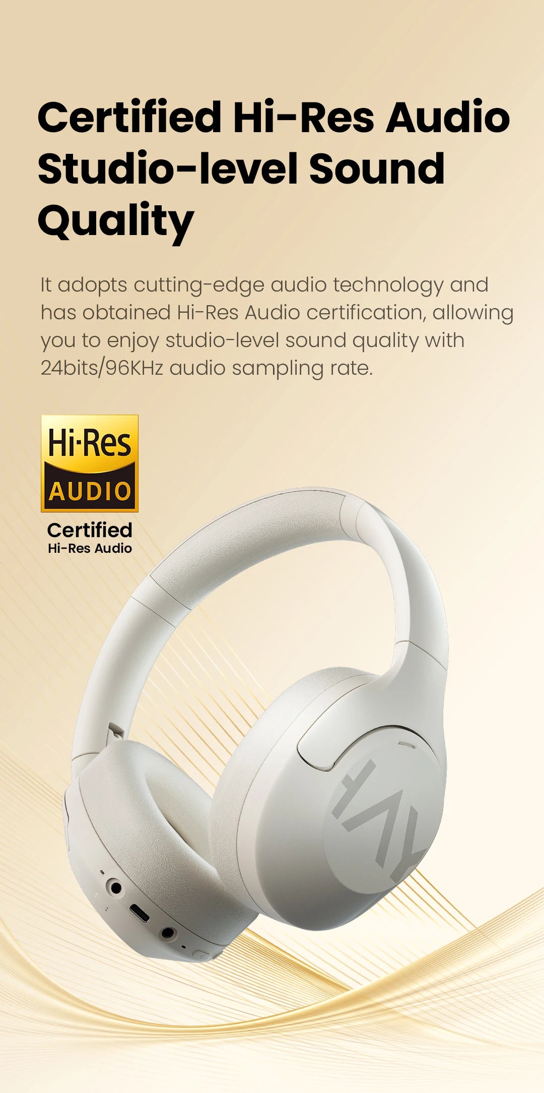 HAYLOU S30 ANC auriculares inalámbricos Bluetooth 5,4 auriculares de alta resolución 43dB auriculares adaptables con cancelación de ruido controlador de 40mm 80H