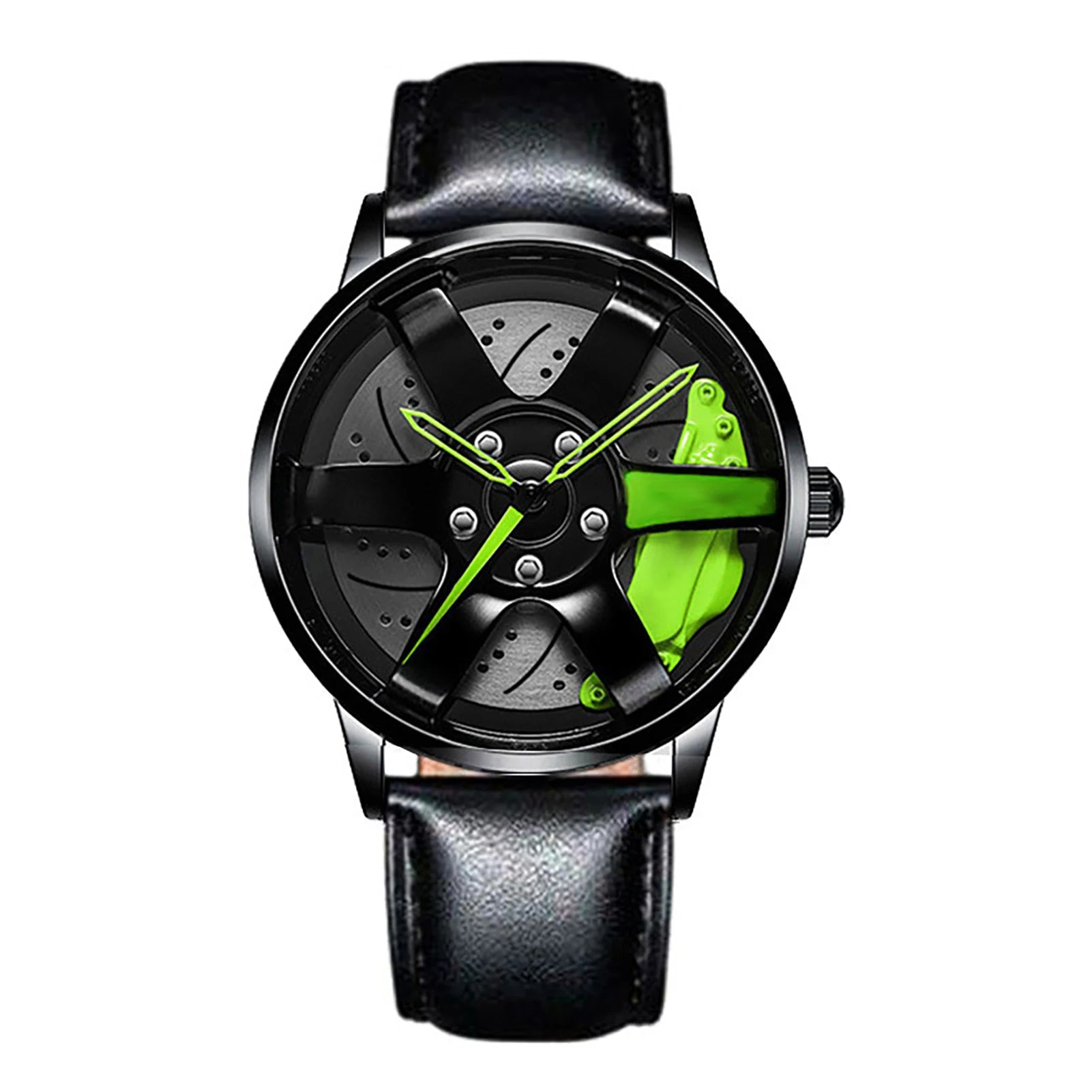Reloj de pulsera de cuarzo para hombre, de acero inoxidable, a la moda, con esfera deportiva, llanta de coche, cubo de rueda, relojes de pulsera de lujo para negocios