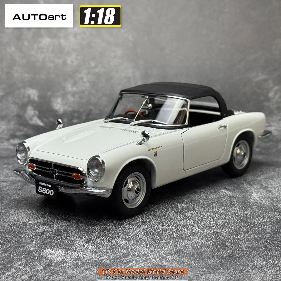 AUTOART 1/18 Honda S800 Coche Deportivo Convertible Modelo de Coche Enviar a un amigo Colección Personal Adorno Estático