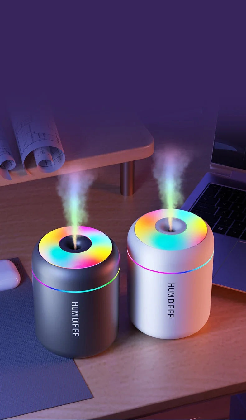 Mini humidificador de aire de 180ML, difusor de Aroma eléctrico USB, purificador de aceites esenciales, generador de niebla de aromaterapia, luces para coche, hogar y dormitorio