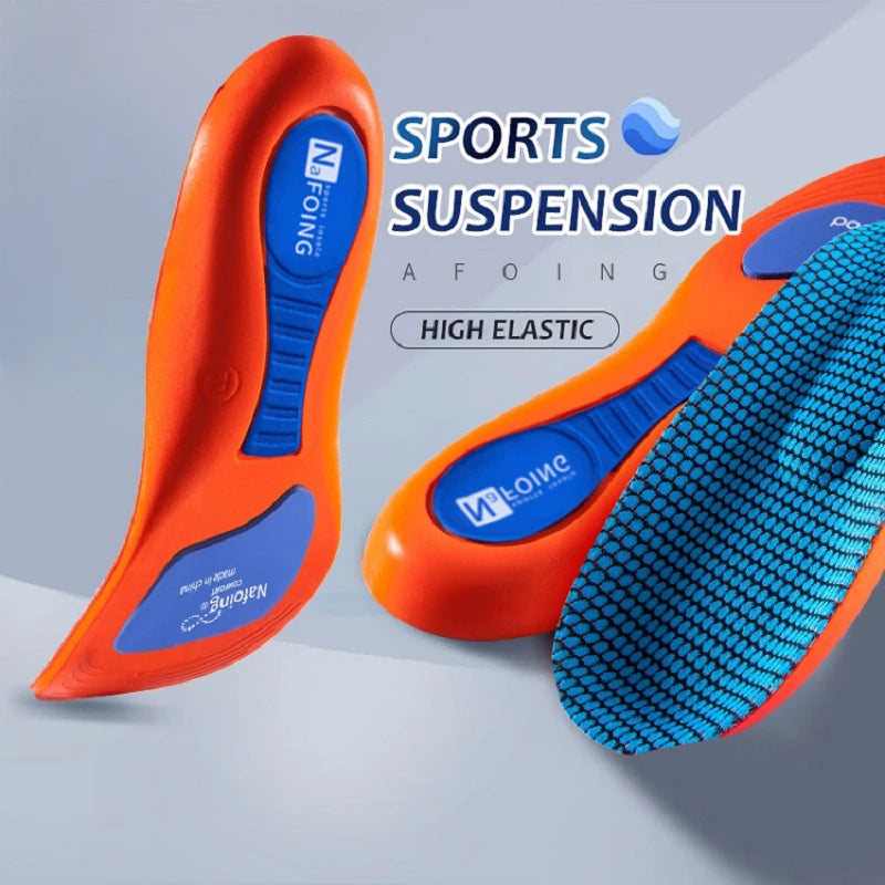 Plantillas ortopédicas deportivas para pies para hombres y mujeres, plantillas de EVA transpirables con absorción de impacto para correr, baloncesto, almohadillas para el cuidado deportivo