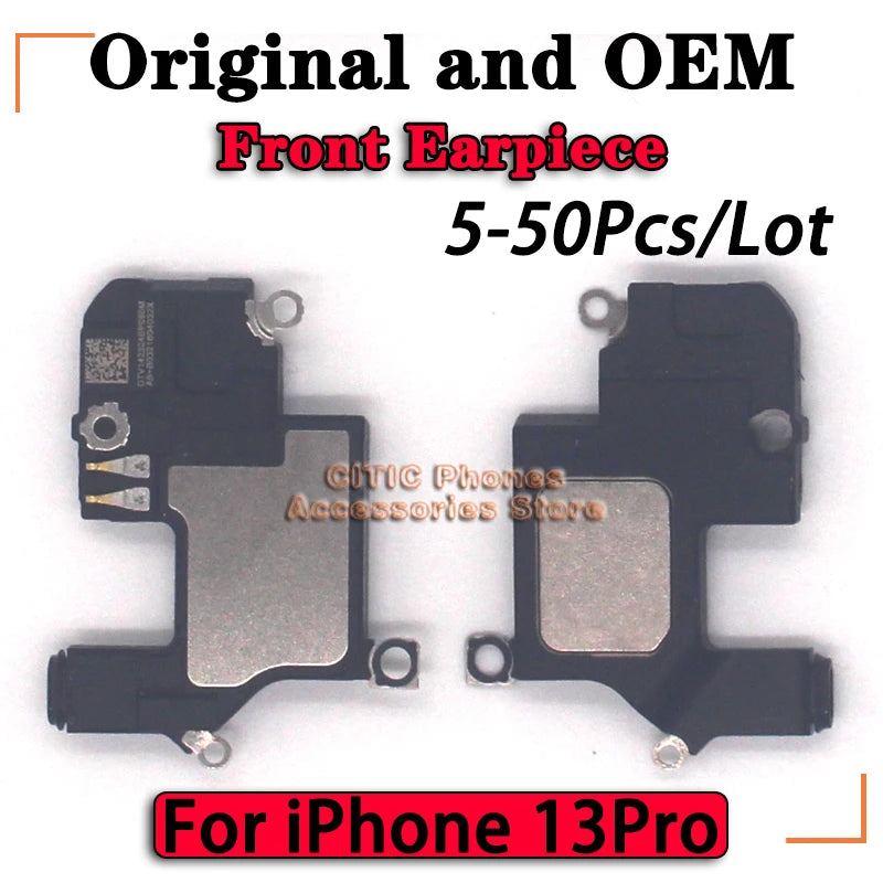 5-50 piezas de auriculares frontales originales y (OEM) para iPhone 13 Sereis 13Pro 13 Mini 13ProMax, piezas de repuesto para altavoces de sonido