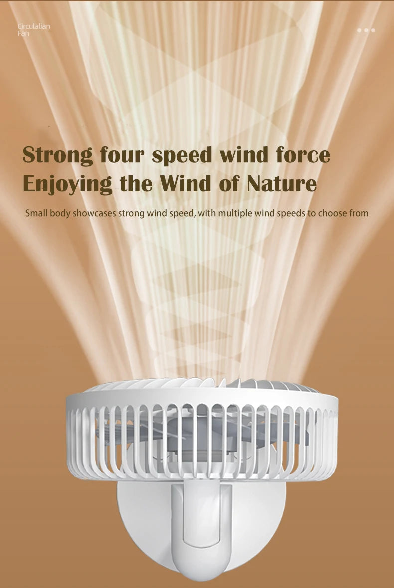 Mini ventilador oscilante, ventilador de mesa portátil a pilas con 4 niveles de velocidad, ventilador de escritorio de 6 pulgadas con temporizador