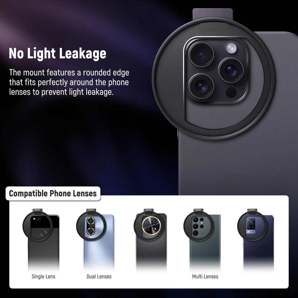 Juego de filtros de 67 mm Lente de teléfono Incluye filtro ND variable CPL Star Negro Suave con clip de metal para teléfonos inteligentes iPhone Teléfono móvil