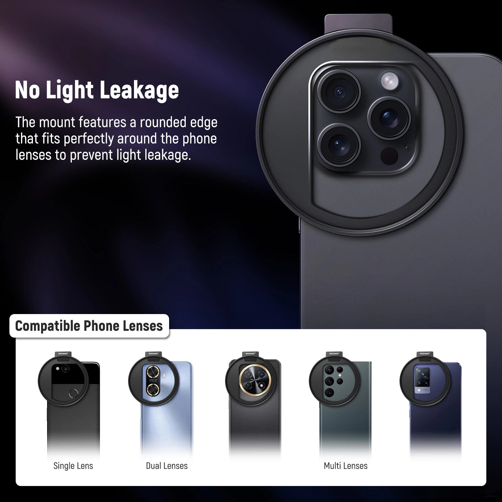 Juego de filtros de 67 mm Lente de teléfono Incluye filtro ND variable CPL Star Negro Suave con clip de metal para teléfonos inteligentes iPhone Teléfono móvil