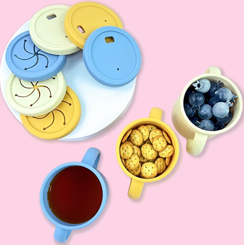 Juego de alimentación de bebé de silicona sin BPA, cuenco con ventosa, plato de comedor, taza de paja, cuchara, tenedores para niños, vajilla para bebés, platos para niños