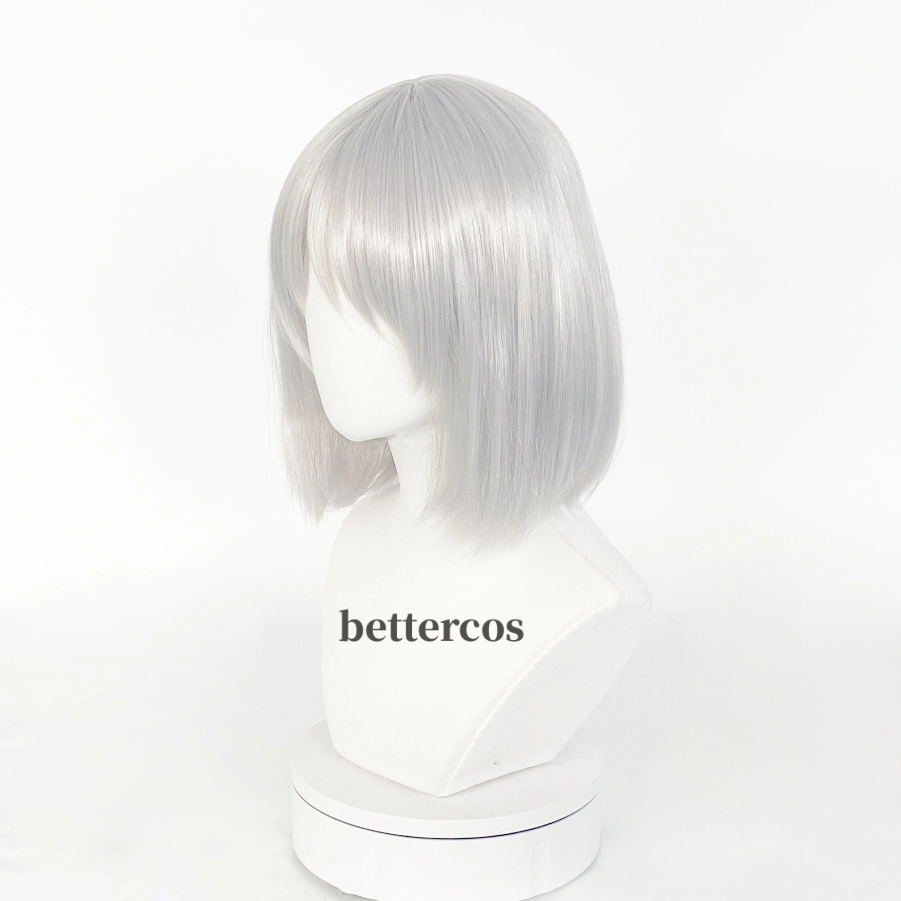 Sophie Hatter peluca corta plateada gris Bob pelo sintético resistente al calor Cosplay disfraz peluca + gorra