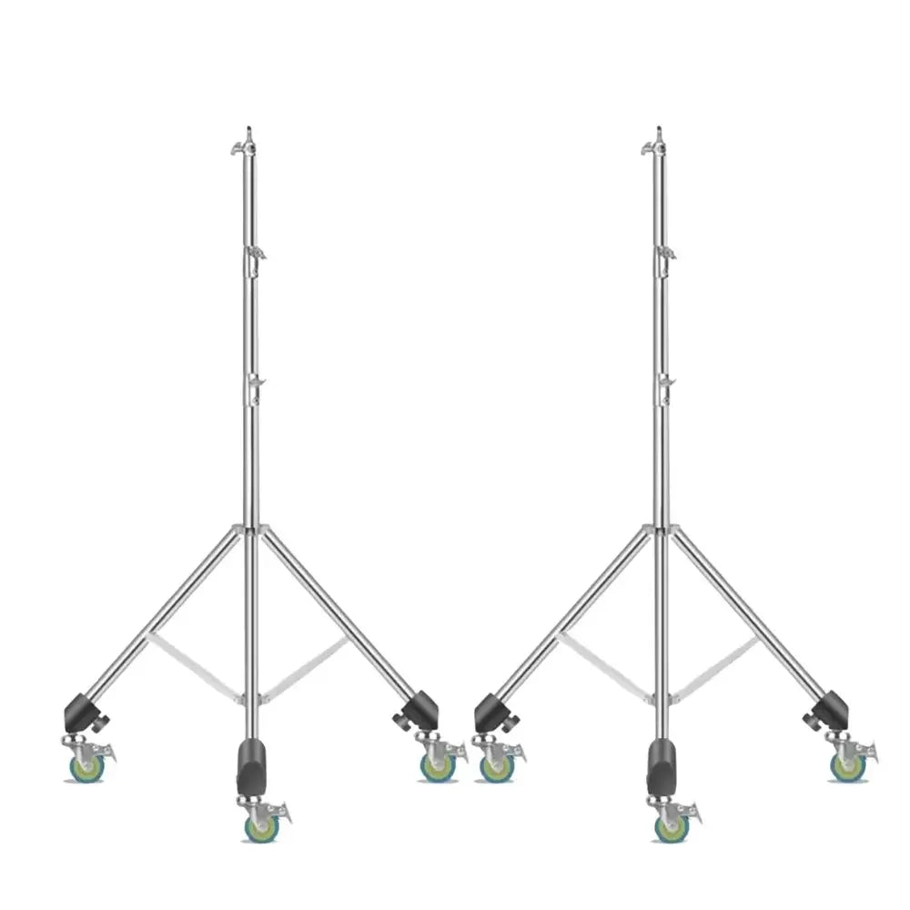 Trípode extensible SH de 190cm con tornillo y ruedas de 1/4, control remoto por Bluetooth para cámara DSLR, trípode de micrófono con luz de relleno para teléfono inteligente
