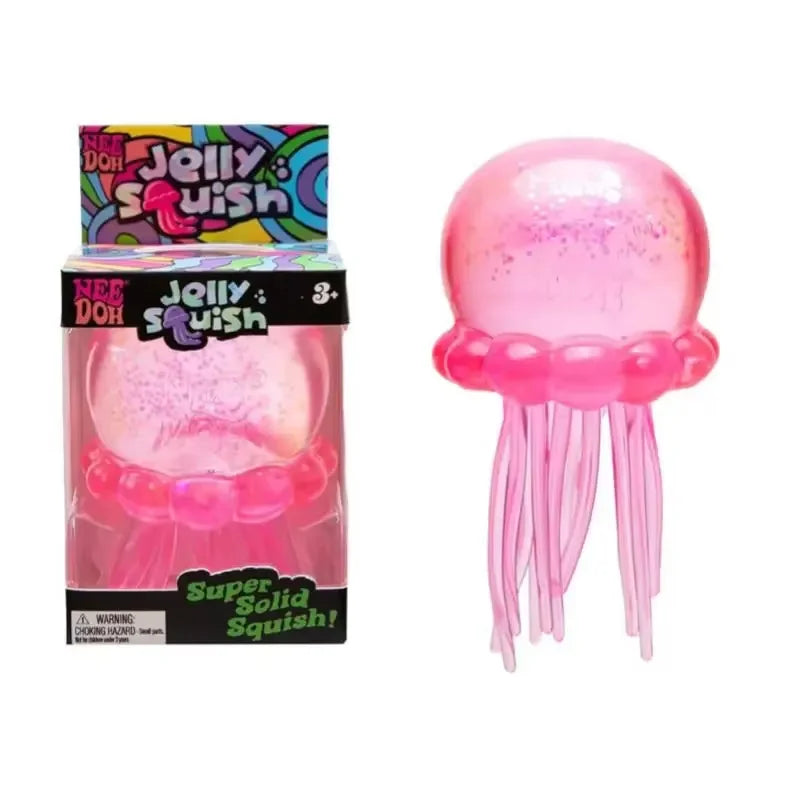 En Stock: Needoh Fuzz Ball Jellyfish Squishy Blind Box Series, Varios Colores, Lindas Medusas de Juguete para Aliviar el Estrés y la Relajación