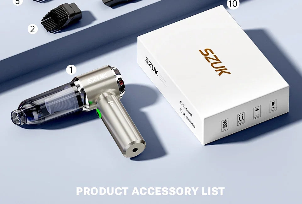 SZUK nuevo aspirador de coche 985000PA inalámbrico potente limpiador de coche inalámbrico máquina de limpieza aspirador portátil de mano soplador de aire potente aspirsdora para coche aspirador de mano potente