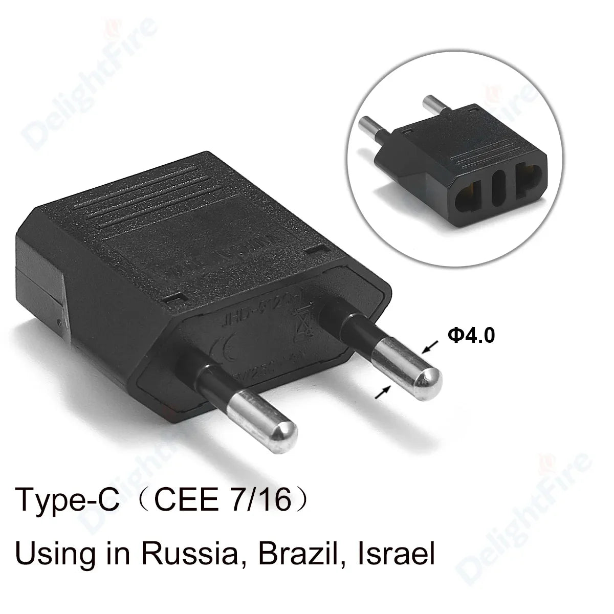 Adaptador de enchufe eléctrico estadounidense, europeo, UE a EE. UU., América, China, CN, Canadá, CA, adaptador de viaje, enchufe de 2 pines, convertidor tipo A, adaptador de corriente