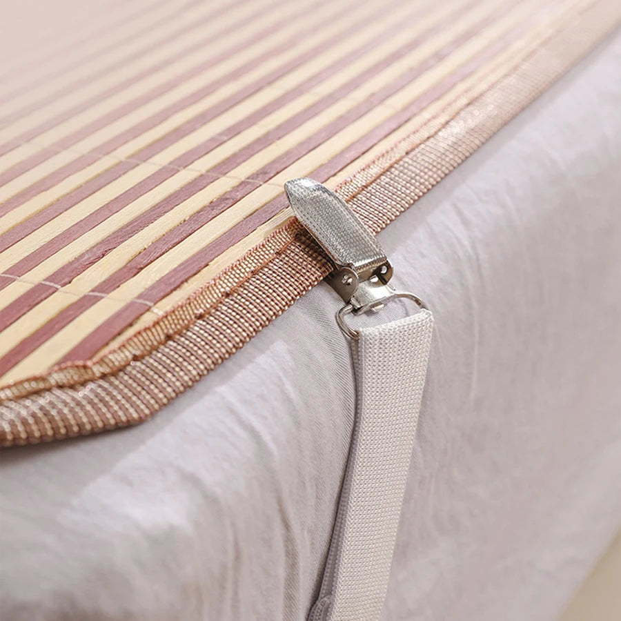 Clips para Sábanas, Juego de 4 Correas Ajustables para Sujetar Sábanas, Clips Elásticos para Ropa de Cama, Sujetadores para el Hogar y Hoteles
