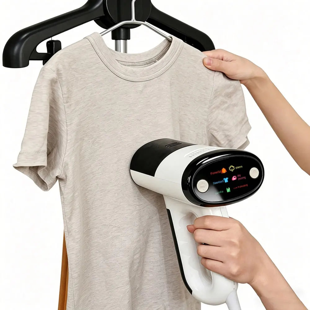 Plancha de vapor portátil para el hogar, máquina de planchar ropa con fuerte succión, vaporizador de vacío con sensor inteligente en el mango