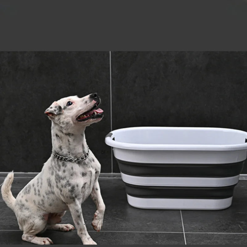 Cesta de almacenamiento plegable multifuncional, cesto para la colada, bañera para mascotas, organizador que ahorra espacio para huecos de ducha, cestas para la colada
